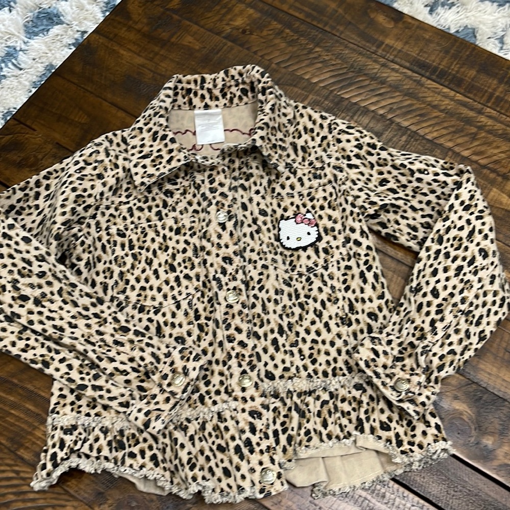Girls Hello Kitty Animal print Jacket, sz 8